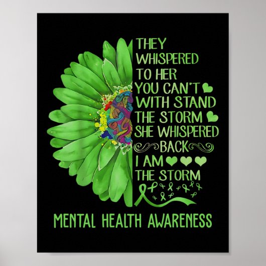 メンタルヘルス認識度問題ひまわり私は ポスター (正面)