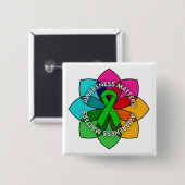 メンタルヘルス認識度問題花びら 缶バッジ (正面&裏面)