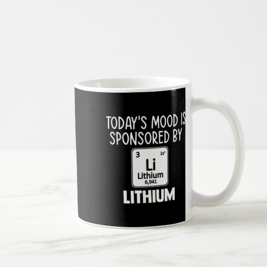 メンタルヘルス認識度引用文Teeリチウム要素 コーヒーマグカップ (右)