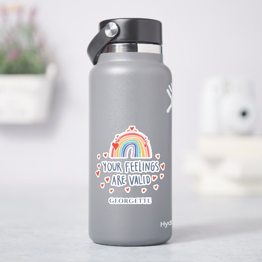 メンタルヘルス認識度感覚が有効 シール (HydroFlask)