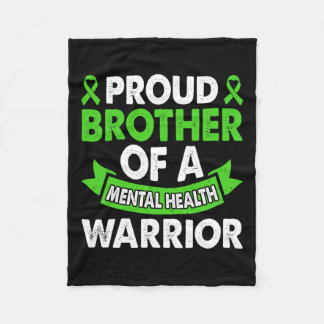 メンタルヘルス認識度戦士メンタルブラザー フリースブランケット