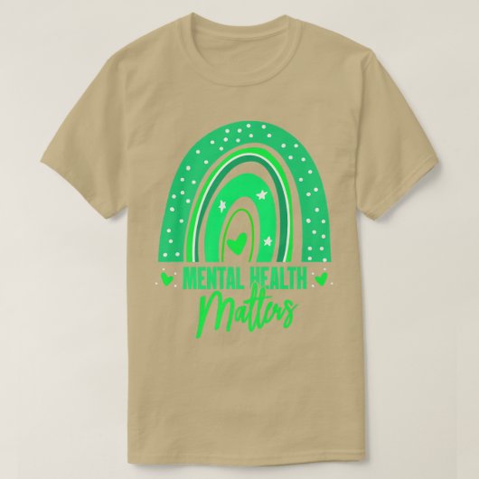 メンタルヘルス認識度月の問題Ki Tシャツ (デザイン正面)