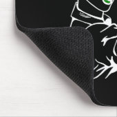 メンタルヘルス認識度月女性グリーンリボンB マウスパッド (コーナー)