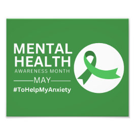 メンタルヘルス認識度月2023 |不安 フォトプリント