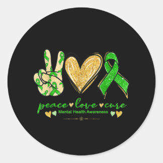 メンタルヘルス認識度月 |健康の問題 ラウンドシール