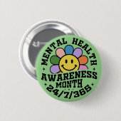 メンタルヘルス認識度月 缶バッジ (正面&裏面)