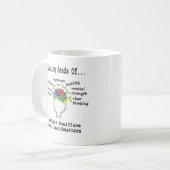 メンタルヘルス認識度自気に体 コーヒーマグカップ (正面左)