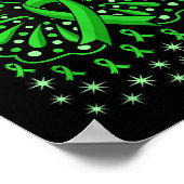 メンタルヘルス認識度蝶リボンのサポート ポスター (角)