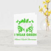 メンタルヘルス認識度衣服グリーン – mental Therapi カード (黄色い花)