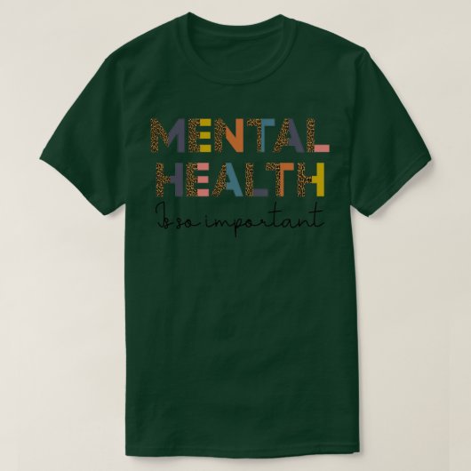 メンタルヘルス認識度週月日リボンサポート Tシャツ (デザイン正面)