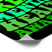 メンタルヘルス認識度5月に私たち衣服グリーンメンタ ポスター (角)