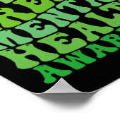 メンタルヘルス認識度5月に私たち衣服グリーンメンタ ポスター (角)