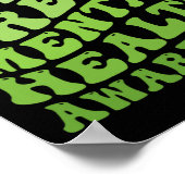 メンタルヘルス認識度5月に私たち衣服グリーンメンタ ポスター (角)