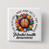 メンタルヘルス認識度/サポート 缶バッジ (正面)