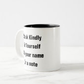 メンタルヘルス認識度 – 自己愛話親切 ツートーンマグカップ (正面左)