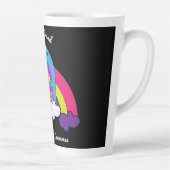 メンタルヘルス認識度Tシャツのサポート カフェラテマグ (右)