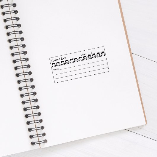 メンタルヘルス、女性ムードトラッカー絵文字、ジャーナル ラバースタンプ