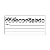 メンタルヘルス、男性ムードトラッカー絵文字、ジャーナル ラバースタンプ (インプリント)