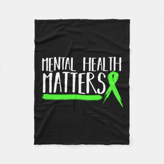 メンタルヘルスSギフト用メンタルヘルス認識度L フリースブランケット (正面)