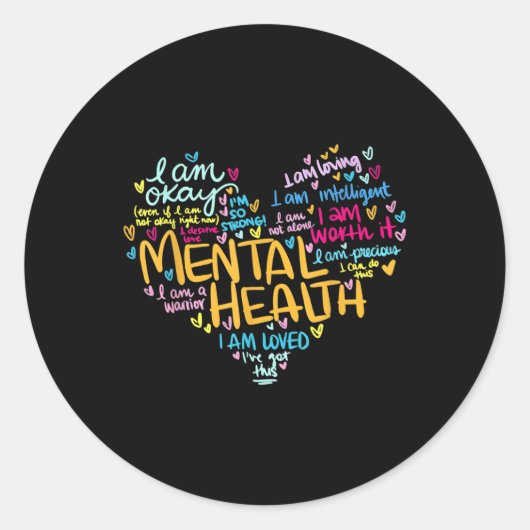 メンタルヘルスSメンタル認識度ギフト ラウンドシール (正面)