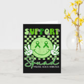 メンタルヘルスS認識度サポートスクワッドスマイル顔 カード (黄色い花)