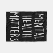 メンタルヘルスS認識度月男性へと女性 フリースブランケット (正面(横))