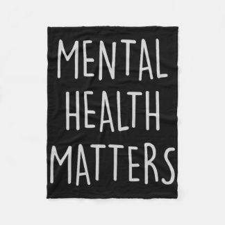 メンタルヘルスS認識度月男性へと女性 フリースブランケット