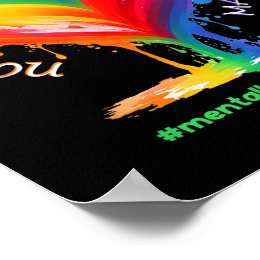 メンタルヘルスS認識度月男性へと女性 ポスター (角)