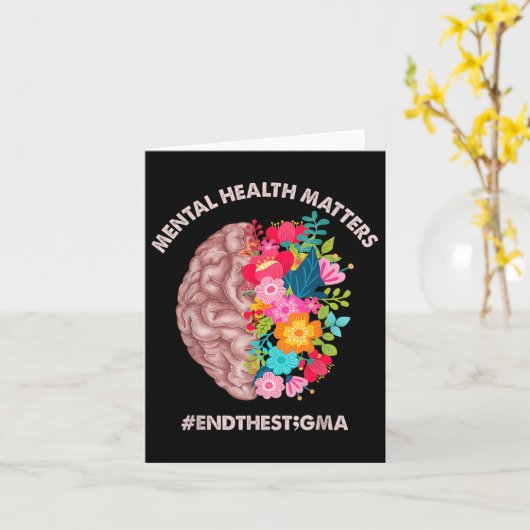 メンタルヘルスS認識度月着シャツEnd The Stig カード (黄色い花)