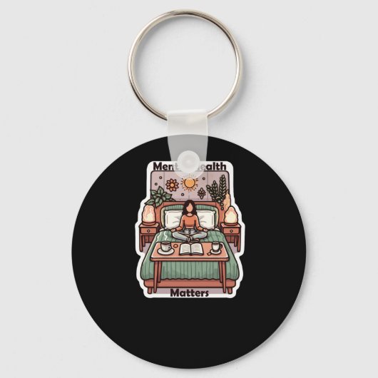 メンタルヘルスS -前向き肯定毎日のメディア キーホルダー (正面)