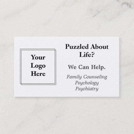 メンタルミニマルヘルスケアなし 名刺 (正面)