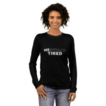 メンタル疲労 女性用長袖Tシャツ - 柔らか