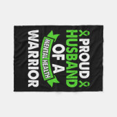 メンタル認識度の戦士メンタルの殻 フリースブランケット (正面(横))