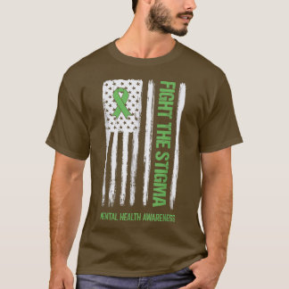 メンタル・ヘルス・認識度・シャツがスティグマ・メンズと戦う Tシャツ