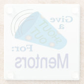 メンターに大声を出す ガラスコースター (裏面)