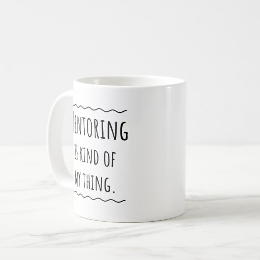 メンター先生おもしろいギフトアイディアコーヒーマグカップ コーヒーマグカップ (正面左)