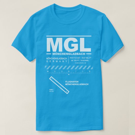 メンチュングラッドバッハ空港MGL Tシャツ (デザイン正面)
