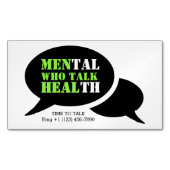 メンツのメンタルヘルス |メンズTALK HEAL認識度 マグネット名刺 (正面)