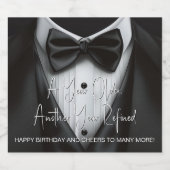 メンツキシード誕生日アニーイベントシャンパン スパークリングワインラベル (シングルラベル)