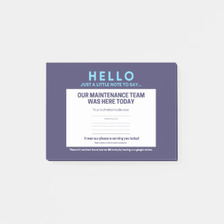 「メンテナンスが来た」 ポストイット