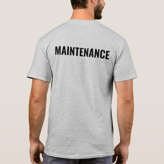 メンテナンススタッフシャツ 名前入り Tシャツ (裏面)