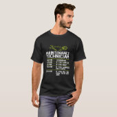 メンテナンス技術者の時給 Tシャツ (正面フル)