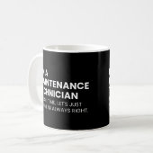 メンテナンス技術者の面白いフレーズ コーヒーマグカップ (正面左)