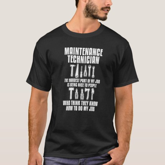 メンテナンス技術者 産業技術の引用 Tシャツ (正面)