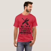 メンテナンス監督者です メンテナンスの冗談 Tシャツ (正面フル)