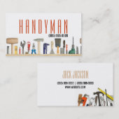 メンテナンス、建築、Handyman名刺 名刺 (正面/裏面)