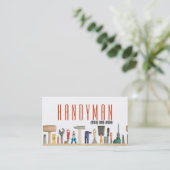 メンテナンス、建築、Handyman名刺 名刺 (スタンド正面)