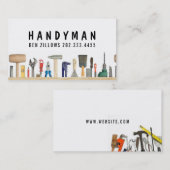 メンテナンス、建築、Handyman名刺 名刺 (正面/裏面)