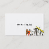 メンテナンス、建築、Handyman名刺 名刺 (裏面)