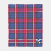メンテースピンクタータンチェックプレイドのスコッツグラハム フリースブランケット (正面)